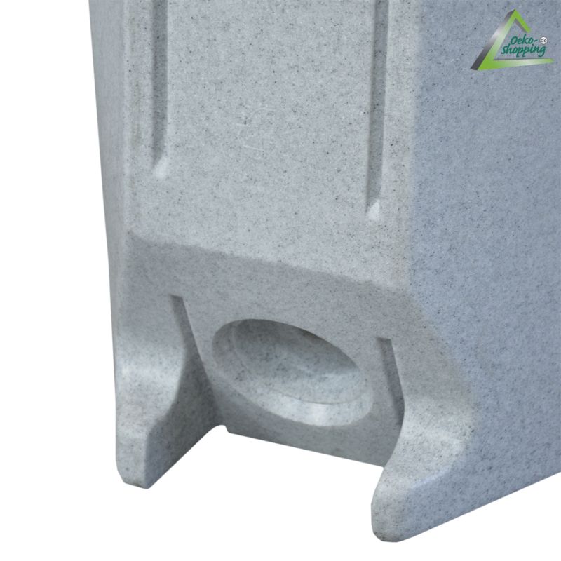 SÄULE granit-grau (450L) mit Auslaufhahn Platzsparende Regentonne, Säule, 450 liter, Farbe granitgrau. REGENTONNE REGEN FASS WASSER TONNE REGENWASSER TONNE SPEICHER GARTEN