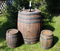 Eichenf�sser- Sitzgarnitur 3-teilig