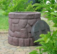 Regentonne M�rchenbrunnen stein-braun 400 l