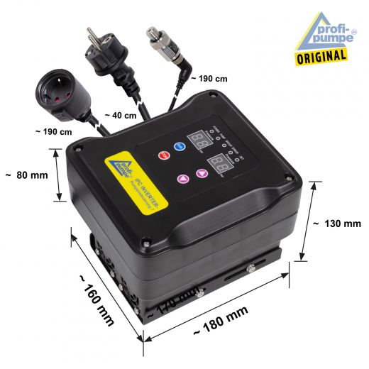 IPC INVERTER-Pumpensteuerung 7 - 0,75KW 1*230V/3*230V, verkabelt - Abmessungen
