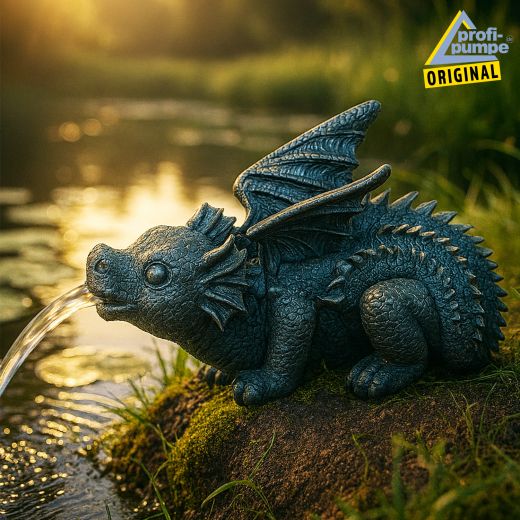 230V - Gartenbrunnen ZAUBER-DRACHE