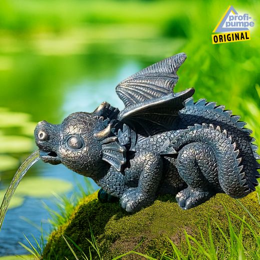 230V - Gartenbrunnen ZAUBER-DRACHE