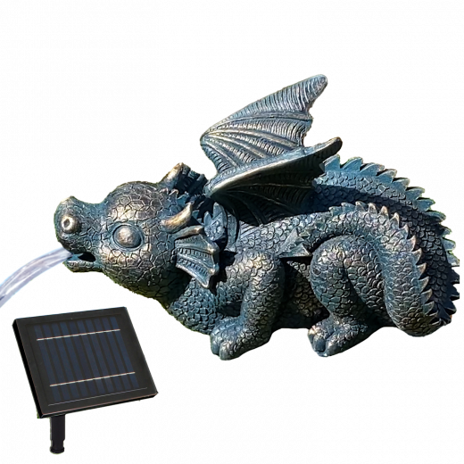 Solar Gartenbrunnen ZAUBER-DRACHE
 mit Li-Ion-Akku