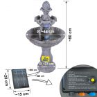 Solar - Brunnen "ASIA-GARTEN-3" - Abmessungen