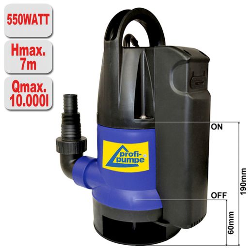 Schmutzwasser-Tauchpumpe DIRT-STAR-EXTRA-SS 550 integr. Schwimmerschalter, 10 m Kabel