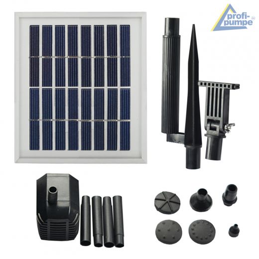 Teichpumpen-Set Solar Oasis 250-1. Solar Teich Pumpe Springbrunnen, Wasserspiel, Brunnen, Gartenbrunne, Zierbrunnen, Solarbrunnen, Solarspringbrunnen, Solarwasserspiel