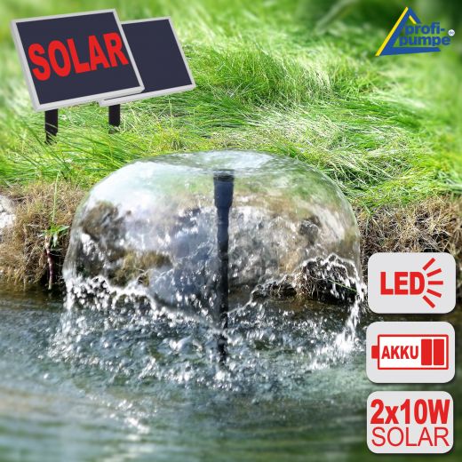 Solar-Set Oasis 2002-1, Solar LED Licht, Solar - Brunnen, GARTENBRUNNEN BRUNNEN Solar BRUNNEN ZIERBRUNNEN VOGELBAD WASSERFALL GARTENLEUCHTE TEICHPUMPE - SPRINGBRUNNEN WASSERSPIEL