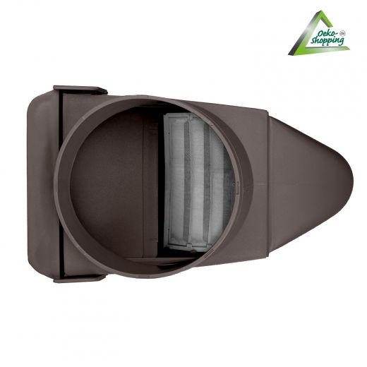 Regen-Filter T 50 Kupfer-Braun, Regenfilter, REGENSAMMLER REGENWASSER SAMMLER FÜLLAUTOMAT FALLROHRFILTER REGEN, Laubabscheider