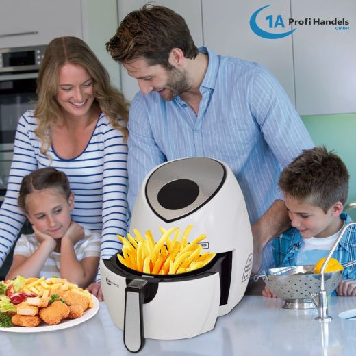 HEISSLUFT-FRITEUSE FRITEUSE für LECKER GESUNDES ESSEN fast OHNE FETT HESSLUFTOFEN HEISSLUFTGARER mit 2,7L-Einsatz AIRFRYER KINDERLEICHTE BEDIENUNG