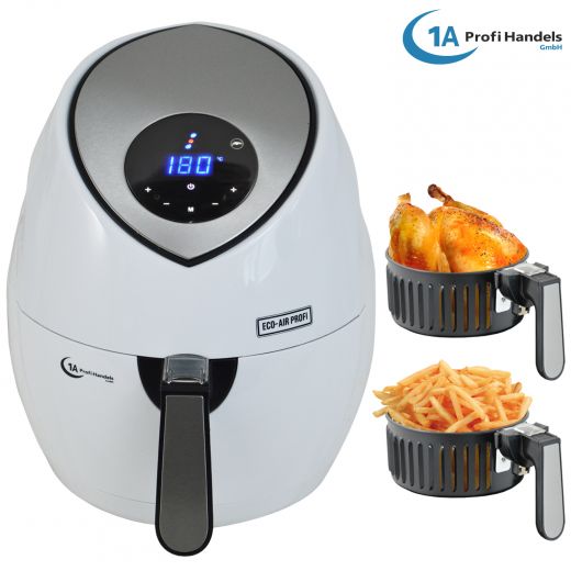 HEISSLUFT-FRITEUSE FRITEUSE für LECKER GESUNDES ESSEN fast OHNE FETT HESSLUFTOFEN HEISSLUFTGARER mit 2,7L-Einsatz AIRFRYER KINDERLEICHTE BEDIENUNG