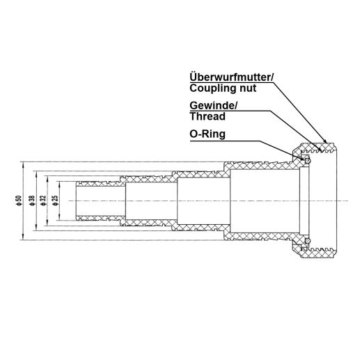 Schlauchtülle, Stufenschlauchtülle, Tüllenadapter, Poolzubehör, Poolpumpenzubehör, Poolpumpenadapter