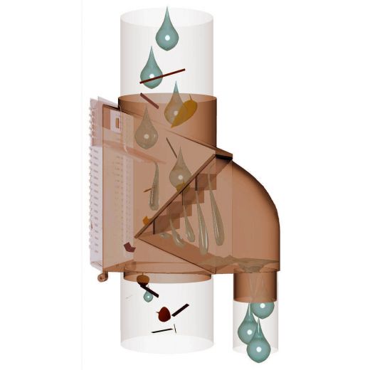 Regen-Filter T 50 kupfer-braun, Schnittbild und Funktion