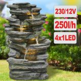 230V - Gartenbrunnen KÖNIGS-FELS mit LED-Licht 230V - Gartenbrunnen KÖNIGS-FELS mit LED-Licht