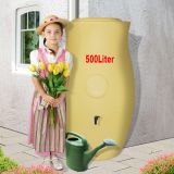 Regenfass mit Pflanzschale Amphore Maja 500l beige-gelb Regenfass mit Pflanzschale Amphore Maja 500l beige-gelb