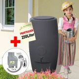 Regentonne SÄULE anthrazit 250l zzgl. Fallrohrfilter T33-Auswahl Regentonne SÄULE anthrazit 250l zzgl. Fallrohrfilter T33-Auswahl