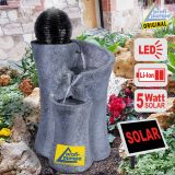 Solar - Brunnen SPIRAL-KASKADE mit Li-Ion-Akku und LED-Licht Solar - Brunnen SPIRAL-KASKADE mit Li-Ion-Akku und LED-Licht