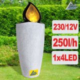 230V - Gartenbrunnen WASSER-KERZE mit LED-Licht 230V - Gartenbrunnen WASSER-KERZE mit LED-Licht