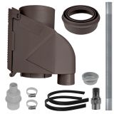 Fallrohrfilter T50 braun inkl. DN50 Anschluss-Set grau