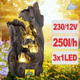 230V - Gartenbrunnen WALD-ZAUBER mit LED-Licht 230V - Gartenbrunnen WALD-ZAUBER mit LED-Licht