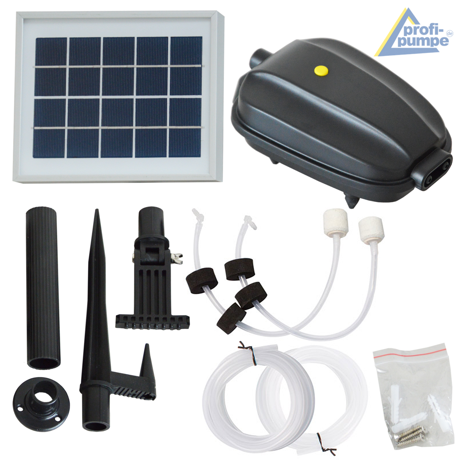 50 W Solar Pumpe + Teichbelüfter Gartenteich Teich Belüftung Sauerstoff  Garten