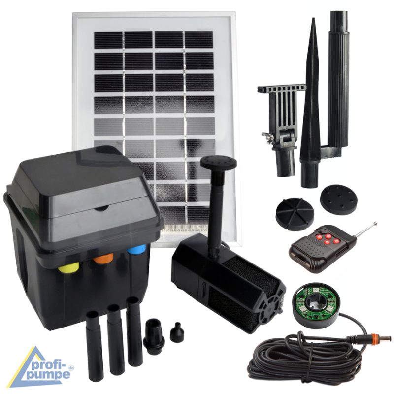 Solarpumpe Oslo 300-2 Light + Remote (RGB) mit FERNBEDIENUNG