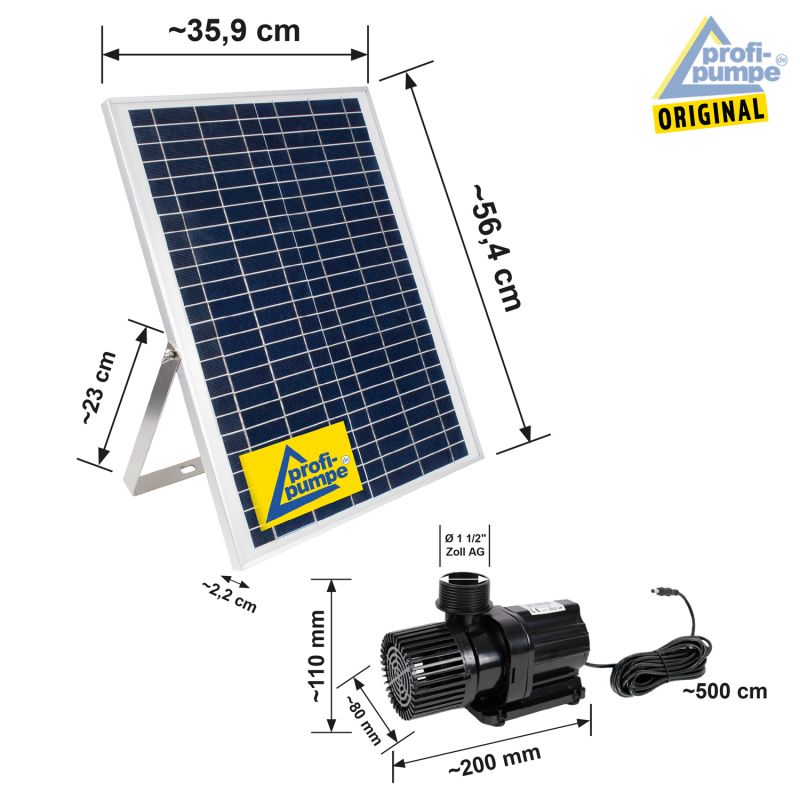 Teichpumpen-Set Oasis-4000R Abmessungen
