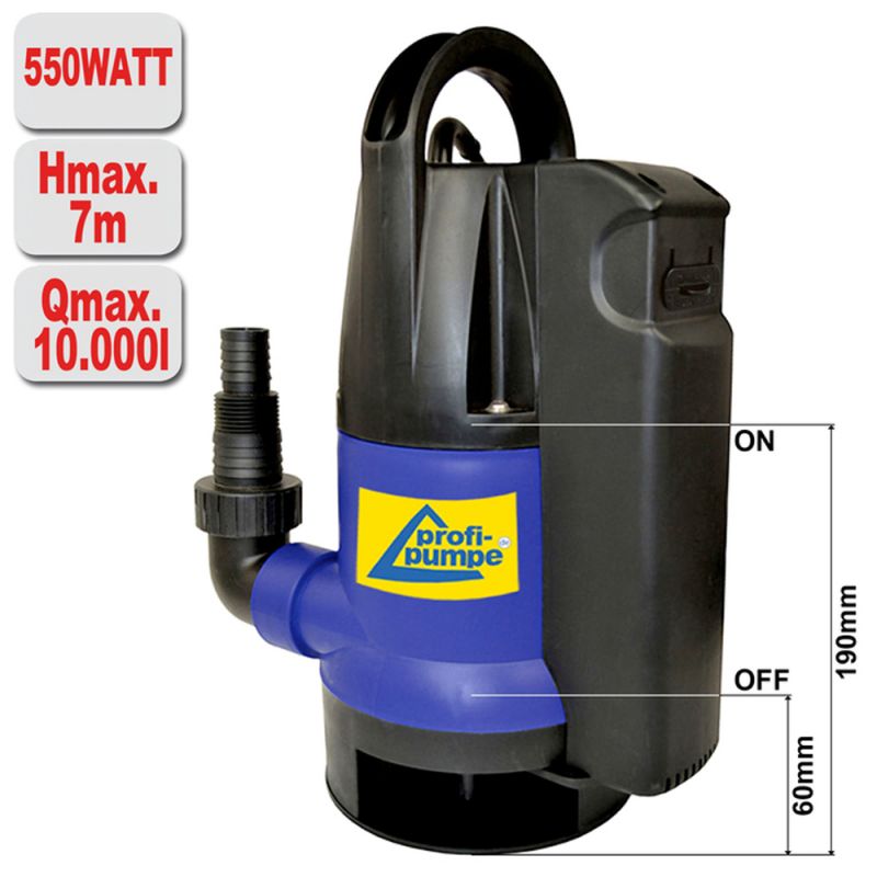 Schmutzwasser-Tauchpumpe DIRT-STAR-EXTRA-SS 550 integr. Schwimmerschalter, 10 m Kabel