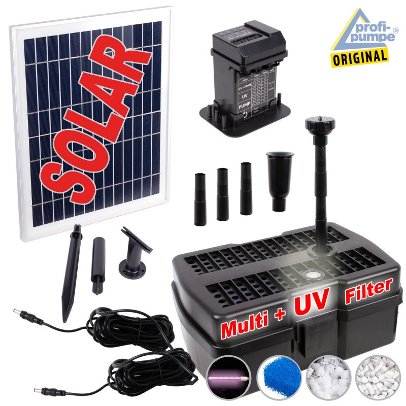 Teichpumpen-Set Solar  Aqua-Vital 12-UV-C