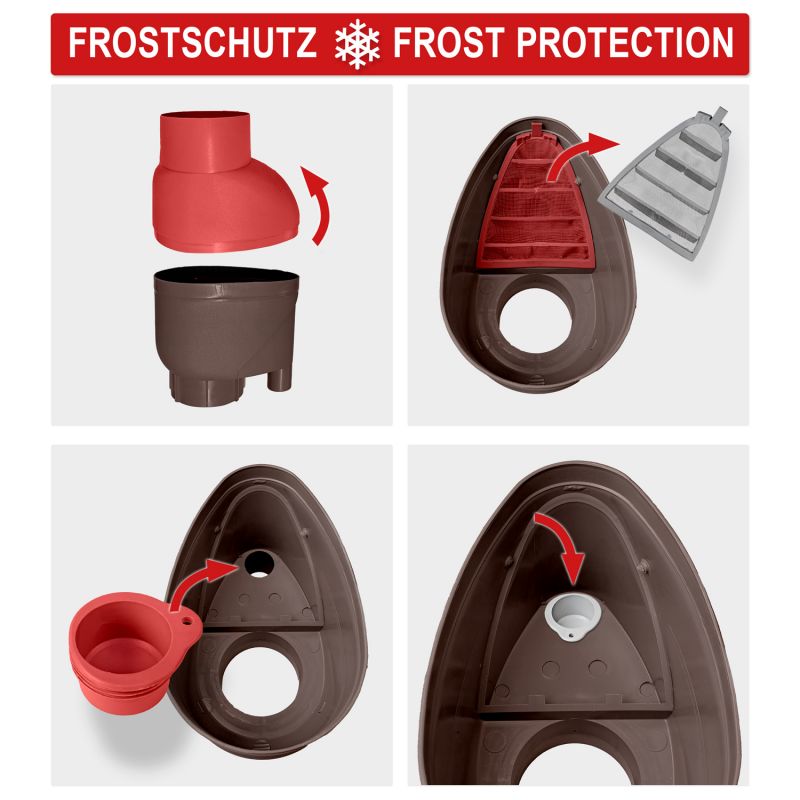 Fallrohrfilter T33 kupfer-braun, Regenfilter, REGENSAMMLER REGENWASSER SAMMLER FÜLLAUTOMAT FALLROHRFILTER REGEN, Laubabscheider