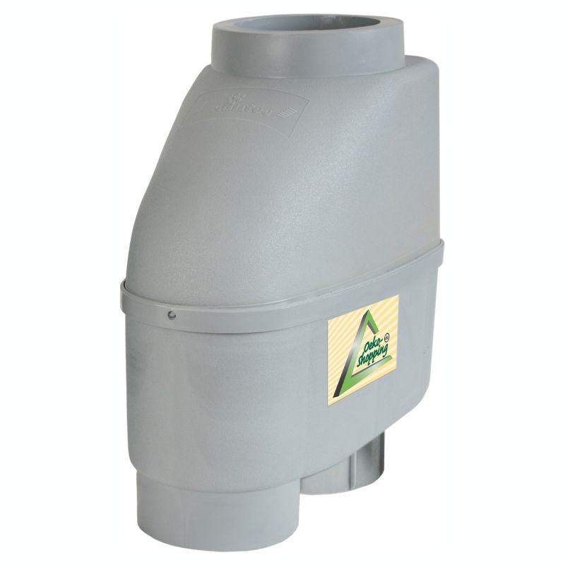 Fallrohrfilter Z100 zink-grau, Regenfilter, REGENSAMMLER REGENWASSER SAMMLER FÜLLAUTOMAT FALLROHRFILTER REGEN, Laubabscheider