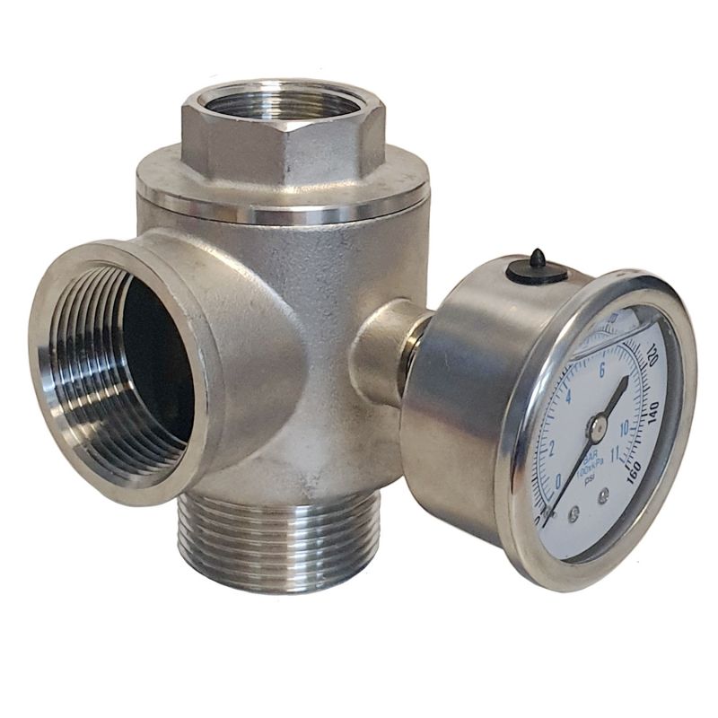 Set 5 Wege Adapter 1" mit Manometer 5 Wege Adapter mit Manometer