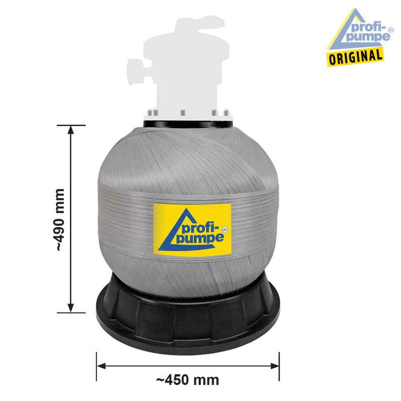 Geh&auml;use Abmessung Pool-Clean-Filter-"Filter-Ball" PCF-FB 400