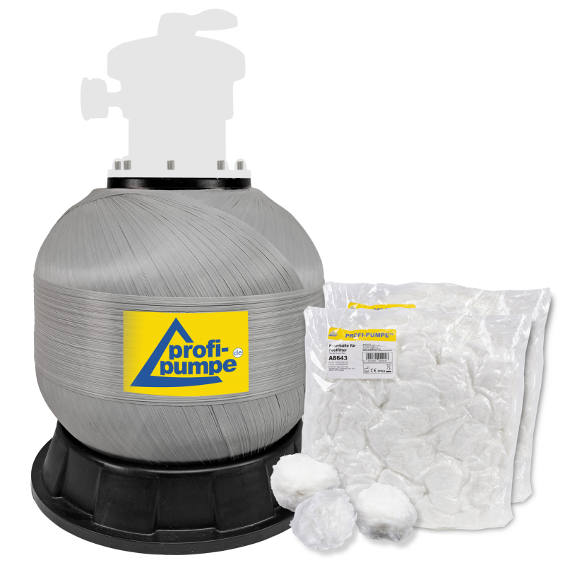 Gehäuse Pool-Clean-Filter-"Filter-Ball" PCF-FB 400 SET mit Filterbällen Gehäuse Pool-Clean-Filter-"Filter-Ball" PCF-FB 400 SET mit Filterbällen