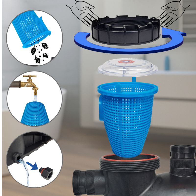 Schwimmbadpumpe INVERTER-POOL-STAR - Reinigung der Einzelteile Schwimmbadpumpe INVERTER-POOL-STAR - Reinigung der Einzelteile