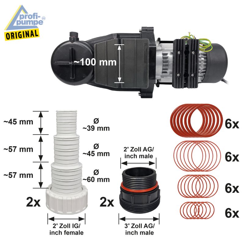 Schwimmbadpumpe INVERTER-POOL-STAR 551-01 - Abmessungen Schwimmbadpumpe INVERTER-POOL-STAR 551-01 - Abmessungen