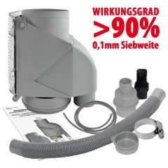 Fallrohrfilter T50 grau inkl. DN50 Anschluss-Set grau