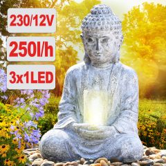 Gartenbrunnen ZHEN LEBENS-LICHT mit LED Licht Gartenbrunnen ZHEN LEBENS-LICHT mit LED Licht