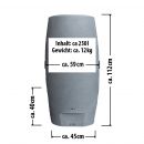 REGENTONNE SÄULE granit-grau (250L) mit Auslaufhahn