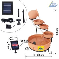 Solar Gartenbrunnen TERRA-3