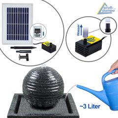 Solar Gartenbrunnen MODERN-2 mit LED-Licht und Li-Ion-Akku