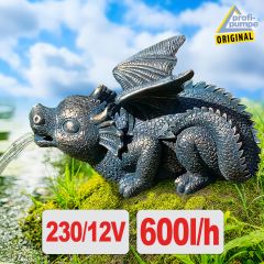 230V - Gartenbrunnen & Wasserspiel ZAUBER-DRACHE