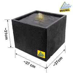 230V - Gartenbrunnen BASALT-MODERNA-2 mit LED-Licht
