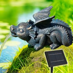 Solar Gartenbrunnen ZAUBER-DRACHEmit Li-Ion-Akku