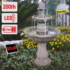 Solar - Brunnen ASIA-GARTEN-3 mit LiIon-Akku & LED-Licht