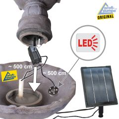  Solar - Brunnen ASIA-GARTEN-3 mit Li-Ion-Akku und LED-Licht
