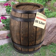 Regentonne Eichenfass 50L mit Messing-Wasserhahn 3/4 Zoll