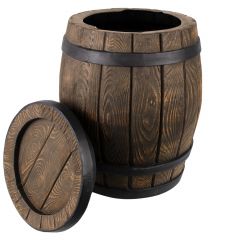 Regentonne Eichenfass 50L mit Messing-Wasserhahn 3/4 Zoll