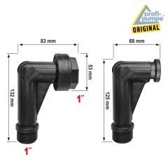 Kunststoff-Winkelverschraubung QUICK RELEASE 1 AG x 1 IG