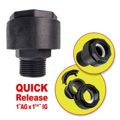 Kunststoff-Verschraubung QUICK RELEASE 1 AG x 1 1/4 IG