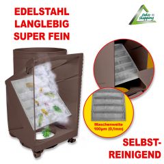 Fallrohrfilter T50 braun inkl. DN50 Anschluss-Set grau